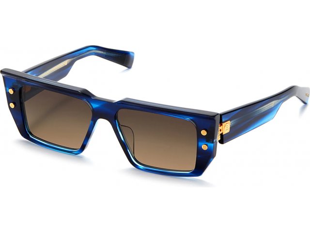 BALMAIN B-VI BLU-GLD,  DARK BROWN TO CLEAR, DARK BROWN TO CLEAR