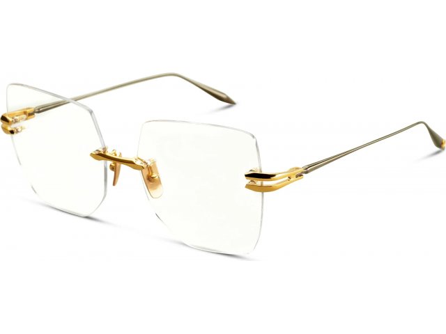 DITA EMBRA,  YELLOW GOLD - BLACK RHODIUM, CLEAR
