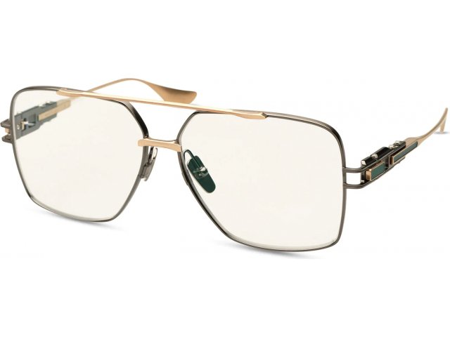 DITA GRAND-EMPERIK 03,  BLACK RHODIUM - BRUSHED WHITE GOLD, CLEAR