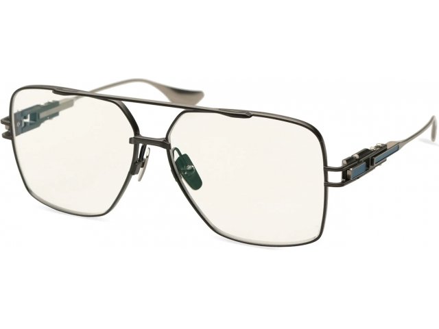 DITA GRAND-EMPERIK 02,  MATTE BLACK - ANTIQUE SILVER, CLEAR
