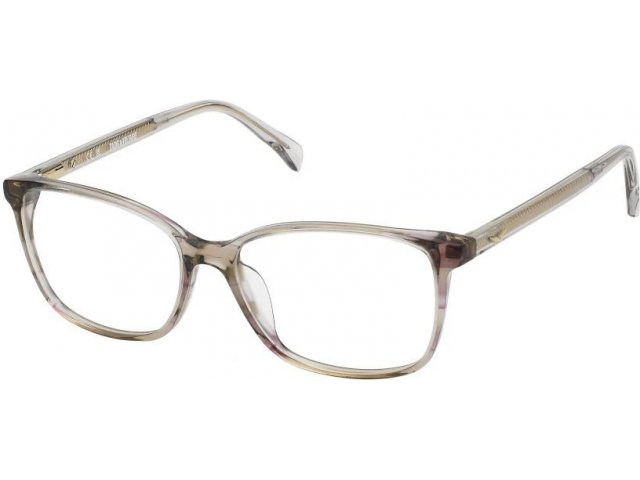ZADIG VOLTAIRE VZV360,  BROWN W/VIOL STRIPED, CLEAR