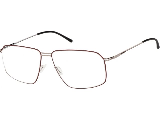 Ic! Berlin Teo Shiny Graphite-Kidney Bean Circle Black RX-Clear Silk Pure