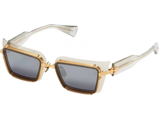 BALMAIN ADMIRABLE GRY-GLD,  GREY CRYSTAL, DARK GREY - WHITE GOLD FLASH