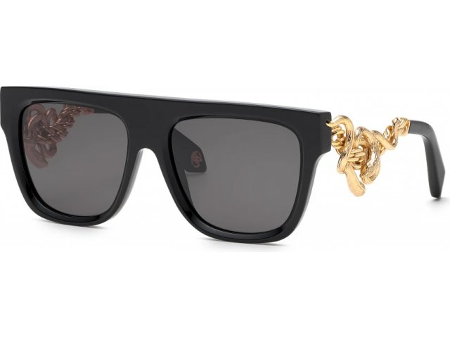 ROBERTO CAVALLI SRC014M 0700,  SHINY BLACK, SMOKE