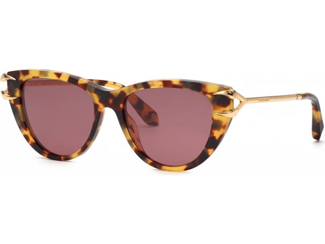 ROBERTO CAVALLI SRC031 0777,  BROWN/HONEY HAVANA, RED