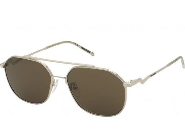 ZADIG VOLTAIRE SZV377 594X,  SHINY LIGHT GOLD, BROWN/MIRROR SILVER