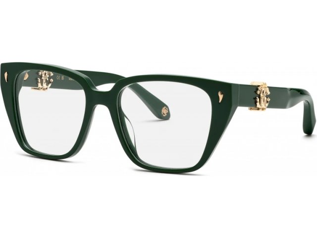 ROBERTO CAVALLI VRC046 0D80,  SHINY FULL GREEN, CLEAR