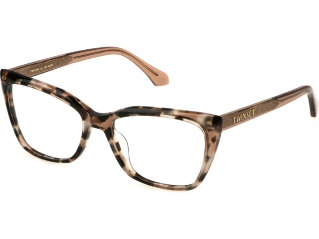 TWINSET VTW031 06YD,  SHINY BROWN HAVANA/OPAL PINK, CLEAR
