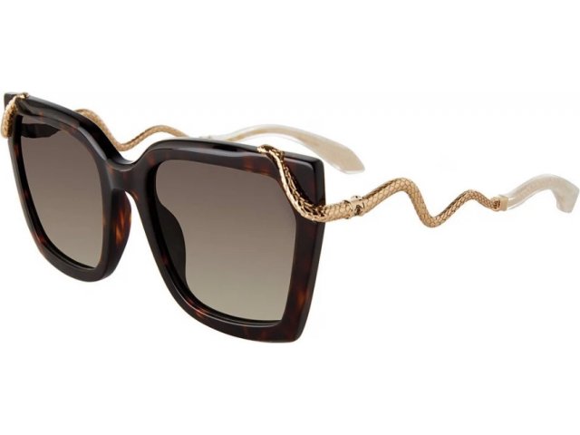ROBERTO CAVALLI SRC034M 0743,  SHINY BROWN/YELLOW HAVANA, BROWN GRADIENT BROWN