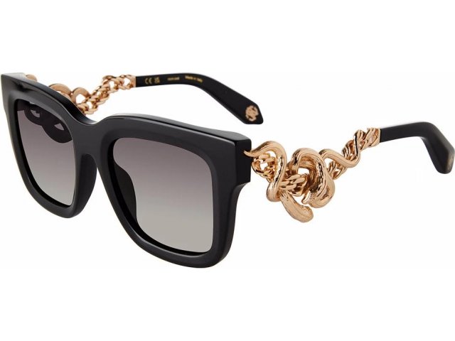 ROBERTO CAVALLI SRC041M 0700,  SHINY BLACK, SMOKE