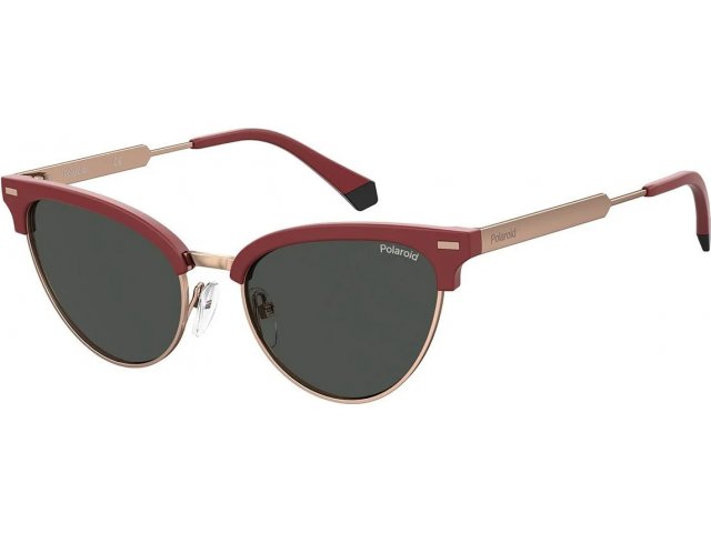 POLAROID PLD 4122/S 0Z3,  MATTE RED, GREY PZ