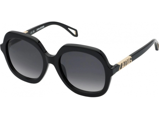 ZADIG VOLTAIRE SZV404 700,  SHINY BLACK, SMOKE GRADIENT