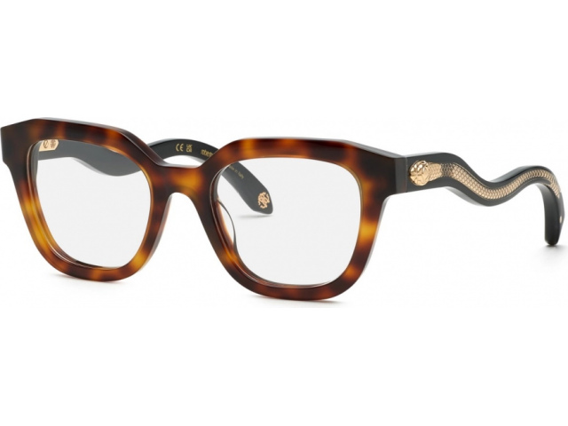ROBERTO CAVALLI VRC071 3AQ,  SHINY HAVANA OCHRE, CLEAR