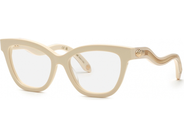 ROBERTO CAVALLI VRC072 9X7,  SHINY FULL CREAM, CLEAR
