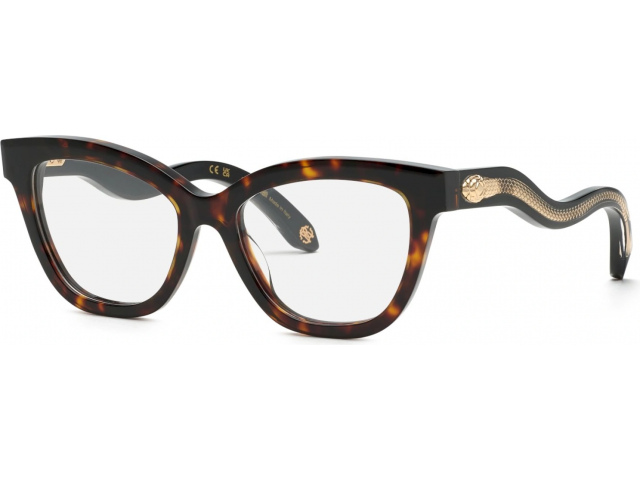 ROBERTO CAVALLI VRC072 1AY,  SHINY DARK HAVANA, CLEAR