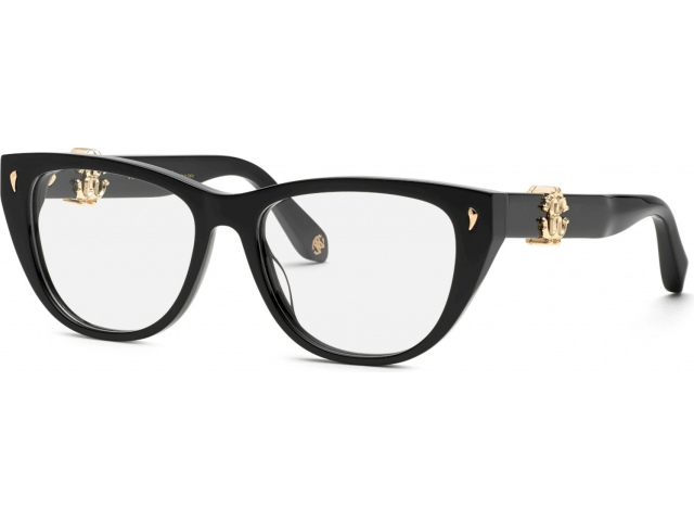 ROBERTO CAVALLI VRC045 700,  SHINY BLACK, CLEAR