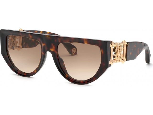 ROBERTO CAVALLI SRC063 743,  SHINY BROWN/YELLOW HAVANA, BROWN GRADIENT BROWN