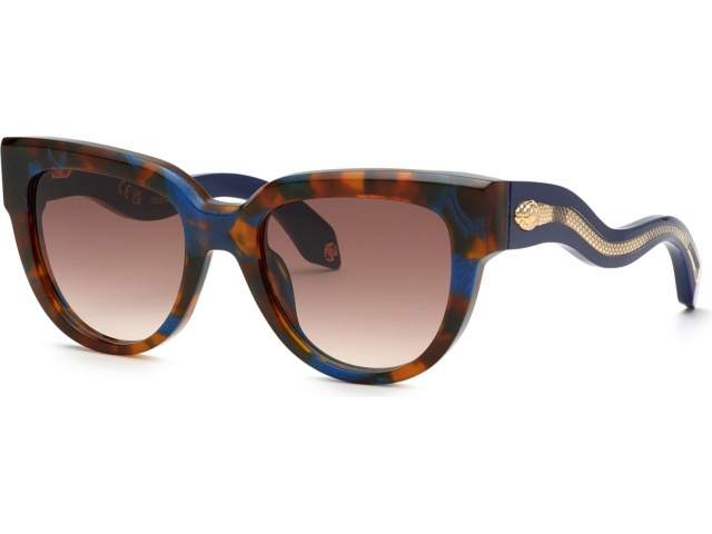 ROBERTO CAVALLI SRC054 9UV,  BROWN/BLU HAVANA, BROWN GRADIENT BROWN
