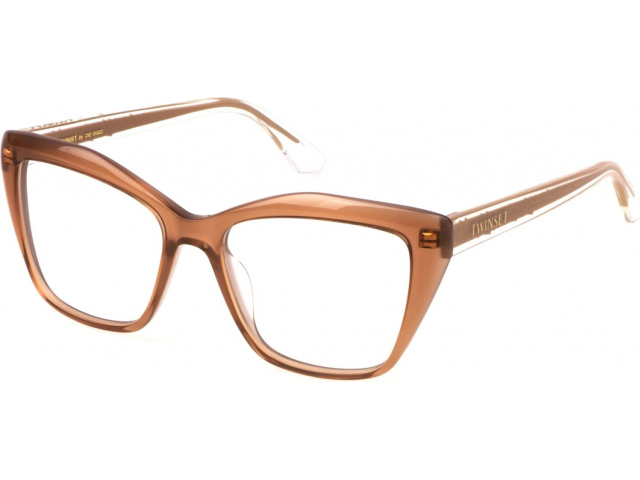 TWINSET VTW047 9AL,  BROWN TOP+OPAL LIGHT PINK, CLEAR