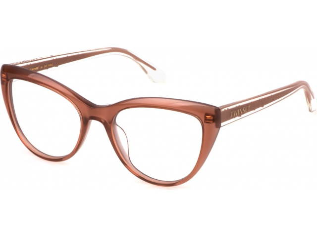 TWINSET VTW046 9AL,  BROWN TOP+OPAL LIGHT PINK, CLEAR
