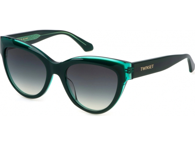 TWINSET STW057 9DA,  SHINY GREEN TOP+TRANSP.GREEN, GREEN