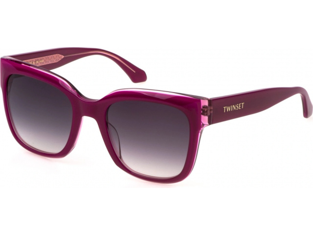 TWINSET STW056 9N9,  SHINY FUXIA TOP+TRANSP.ROSE, SMOKE GRADIENT SMOKE