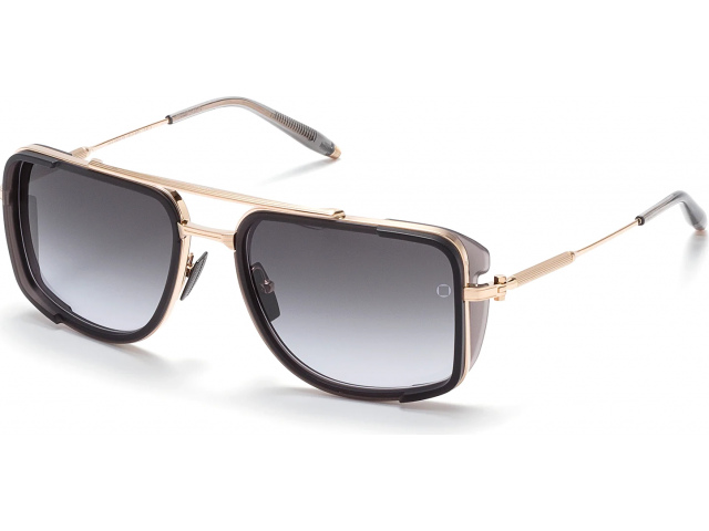 AKONI STARGAZER GLD - GRY,  BRUSHED WHITE GOLD - CRYSTAL GREY, DARK GREY GRADIENT