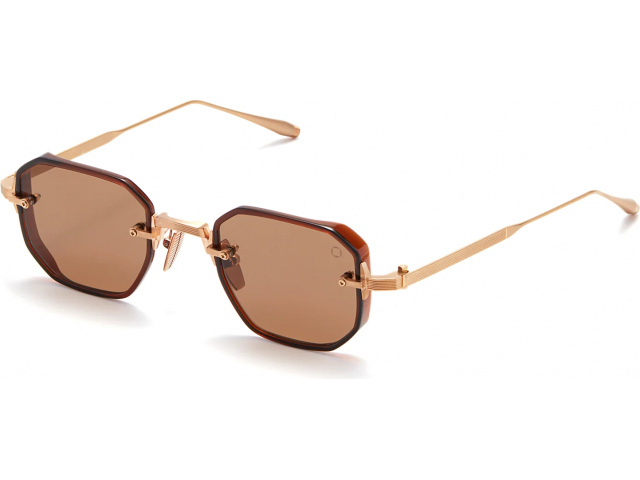 AKONI JUNO-TWO GLD - BRN,  BRUSHED GOLD - DARK BROWN CRYSTAL, DARK BROWN