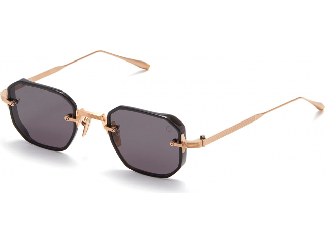 AKONI JUNO-TWO GLD - BLK,  BRUSHED WHITE GOLD - BLACK CRYSTAL, DARK GREY