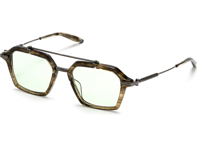 AKONI AKARI GRN - BLK,  GREEN TORTOISE SWIRL - BLACK RHODIUM, CLEAR
