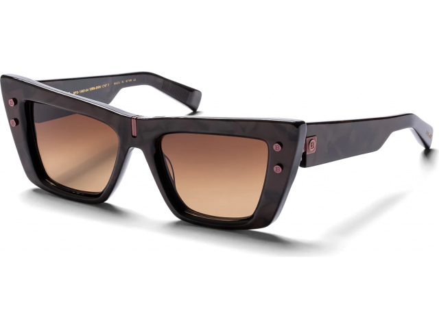 BALMAIN B-EYE BRN - GLD,  LEATHER BROWN - WHITE GOLD, DARK BROWN TO LIGHT BROWN