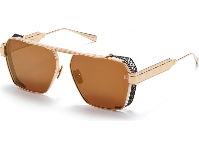 BALMAIN PREMIER GLD,  LIGHT YELLOW GOLD, BROWN - GOLD MIRROR LENSES