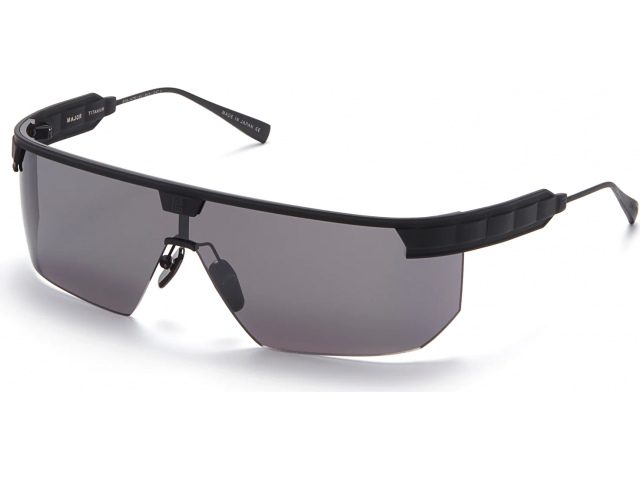 BALMAIN MAJOR BLK,  MATTE BLACK, DARK GREY - BLACK FLASH MIRROR