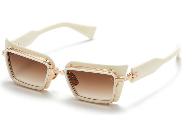 BALMAIN ADMIRABLE BNE - GLD,  BONE - WHITE GOLD, DARK BROWN TO CLEAR