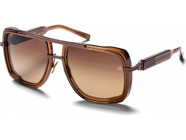 BALMAIN SOLDIER BRN - BRN,  CRYSTAL BROWN - BROWN METAL, DARK BROWN