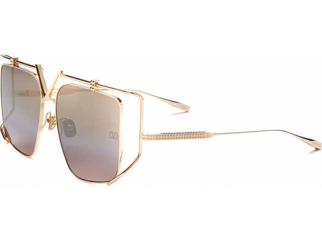 VALENTINO V-LIGHT GLD,  V-LIGHT GOLD, DARK BROWN - GRADIENT GOLD FLASH MIRROR
