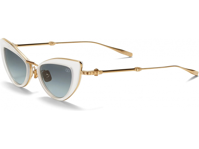 VALENTINO VIII GLD - WHT,  V LIGHT GOLD - TRANSLUCENT WHITE, DARK GREY TO LIGHT GREY