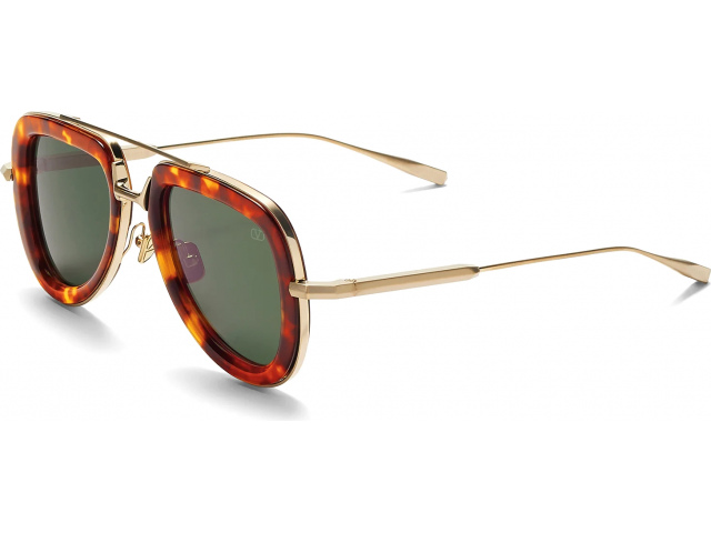 VALENTINO V-LSTORY TRT - GLD,  HONEY TORTOISE - V LIGHT GOLD, DARK GREEN