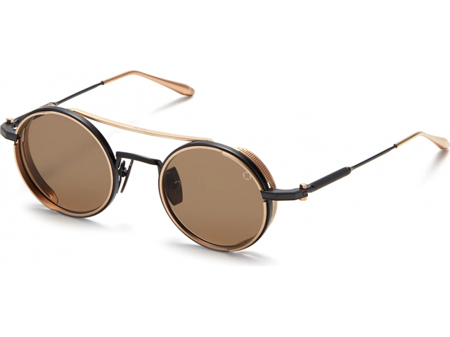 AKONI ERIS BLK - GLD,  BRUSHED BLACK, DARK BROWN