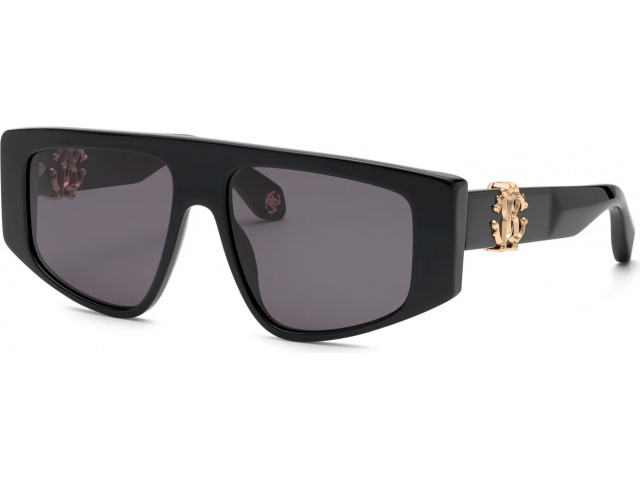 ROBERTO CAVALLI SRC038M 700,  SHINY BLACK, SMOKE