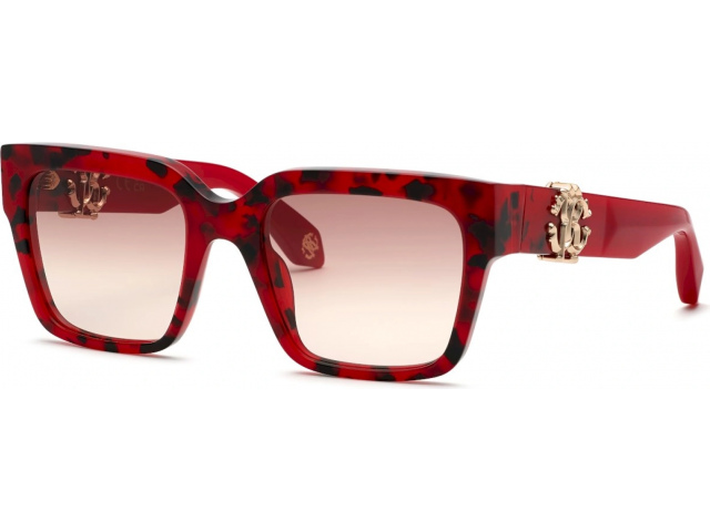 ROBERTO CAVALLI SRC040M 7MT,  SHINY SQUARED RED, BROWN GRADIENT