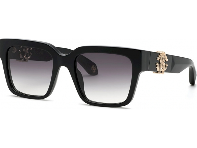 ROBERTO CAVALLI SRC040M 700,  SHINY BLACK, SMOKE GRADIENT