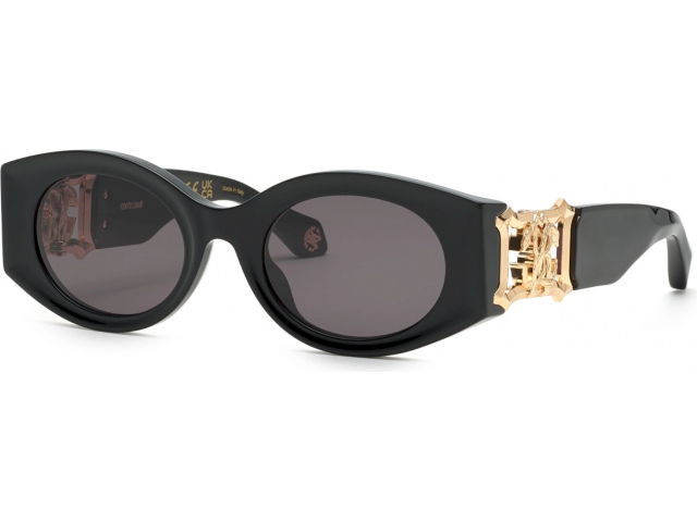 ROBERTO CAVALLI SRC064 700,  SHINY BLACK, SMOKE