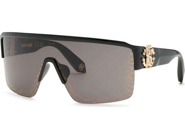 ROBERTO CAVALLI SRC037M Z42L,  NERO LUCIDO TOTALE Z42L, SMOKE MIRROR GOLD