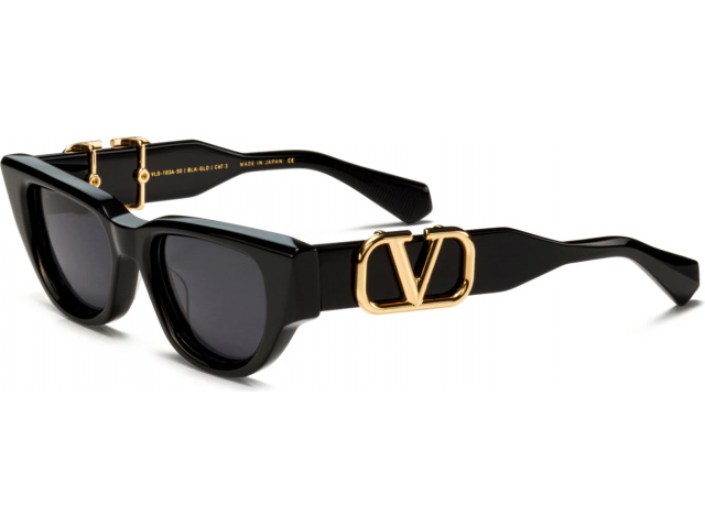 VALENTINO V - DUE BLK - GLD,  BLACK, DARK GREY