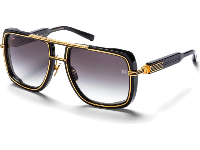 BALMAIN SOLDIER BLK - GLD,  BLACK - GOLD, DARK GREY TO CLEAR