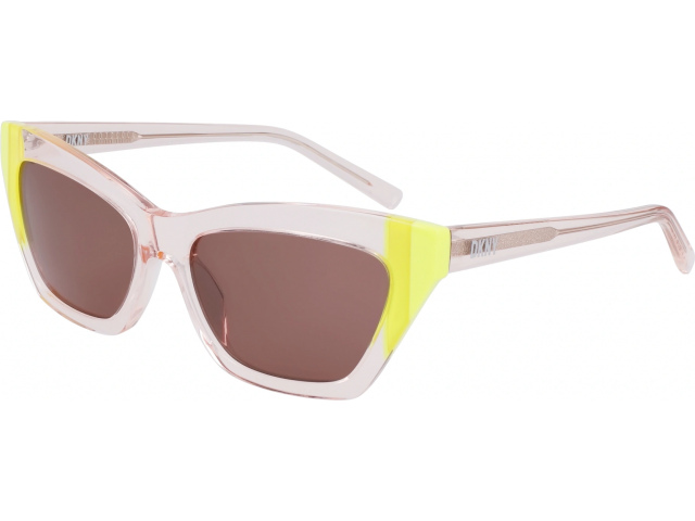 DKNY DK547S 820,  CRYSTAL PEACH/CITRON, BROWN