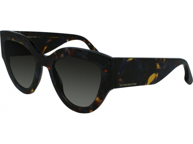 VICTORIA BECKHAM VB628S 418,  HAVANA BLUE, GRADIENT GREEN