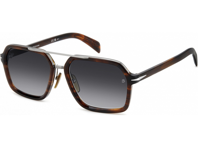 David Beckham DB 7128/S 6C5 Brown Horn Ruthenium