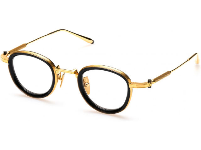 AKONI AGILE GLD - BLK,  YELLOW GOLD - BLACK CRYSTAL, CLEAR LENSES